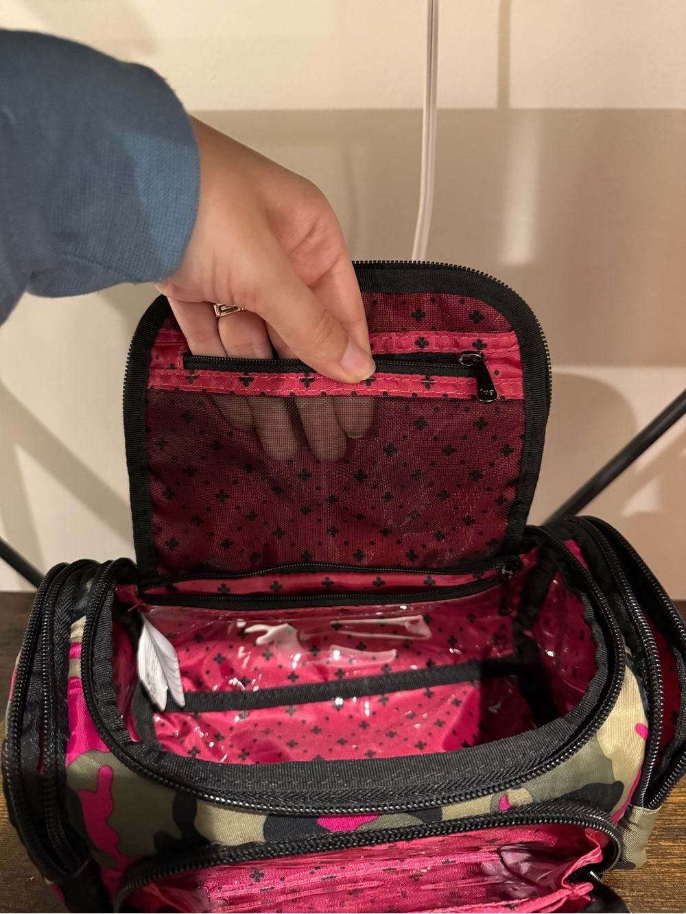 lug Pink and Green Camo Cosmetic Pouch - Picture 9 of 12
